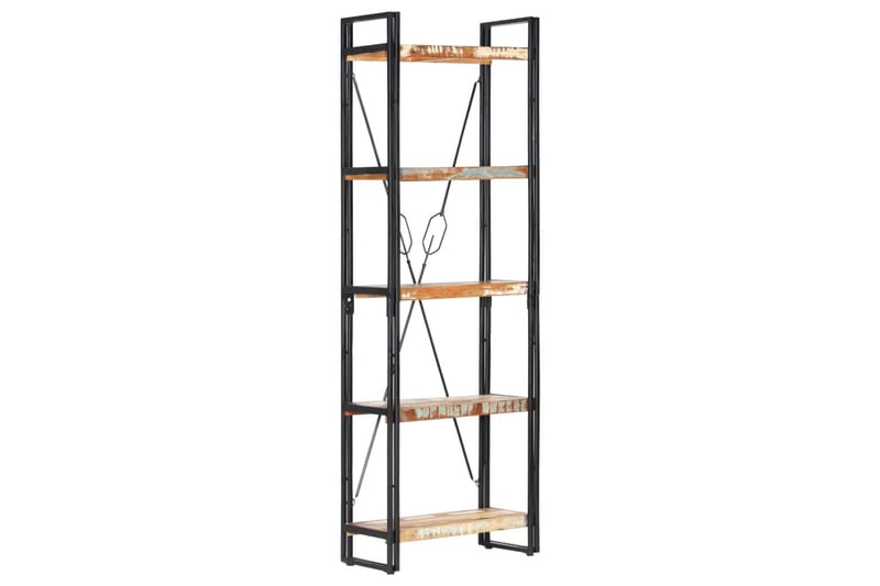 Kirjahylly 5 tasoa 60x30x180 cm kierrätetty puu - Ruskea - Säilytys - Hylly - Kirjahylly