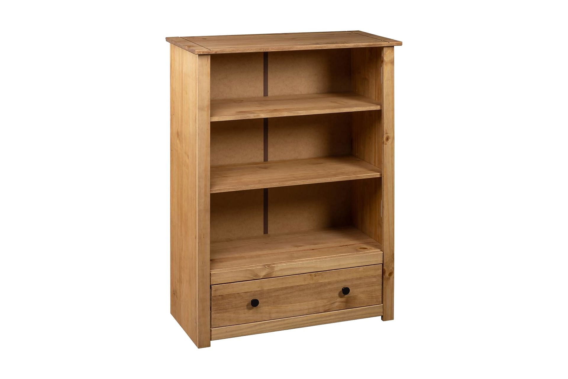 Kirjahylly 80x35x110 cm täysi mänty Panama-sarja - Ruskea - Säilytys - Hylly - Kirjahylly