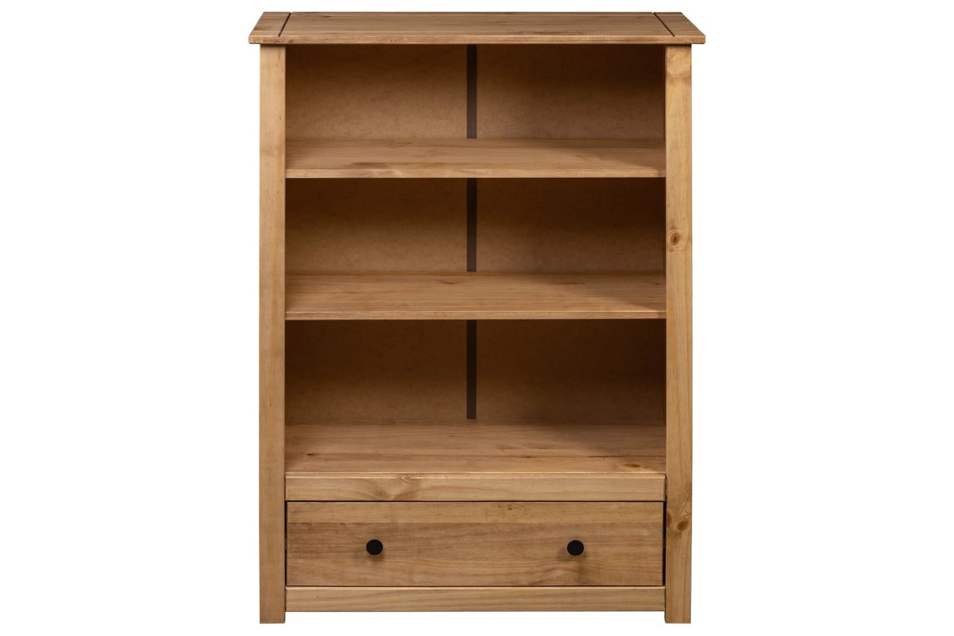 Kirjahylly 80x35x110 cm täysi mänty Panama-sarja - Ruskea - Säilytys - Hylly - Kirjahylly