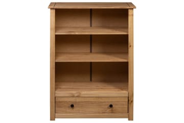 Kirjahylly 80x35x110 cm täysi mänty Panama-sarja - Ruskea - Säilytys - Hylly - Kirjahylly