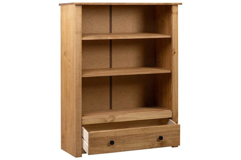 Kirjahylly 80x35x110 cm täysi mänty Panama-sarja - Ruskea - Säilytys - Hylly - Kirjahylly