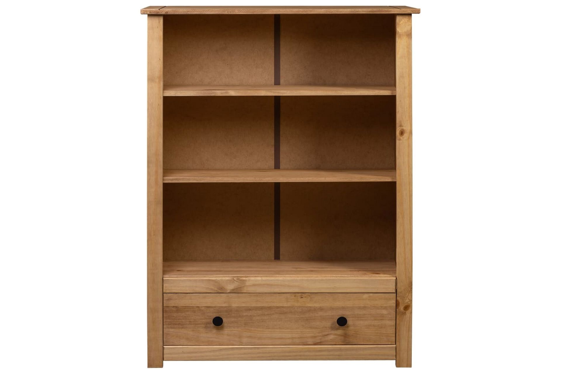 Kirjahylly 80x35x110 cm täysi mänty Panama-sarja - Ruskea - Säilytys - Hylly - Kirjahylly