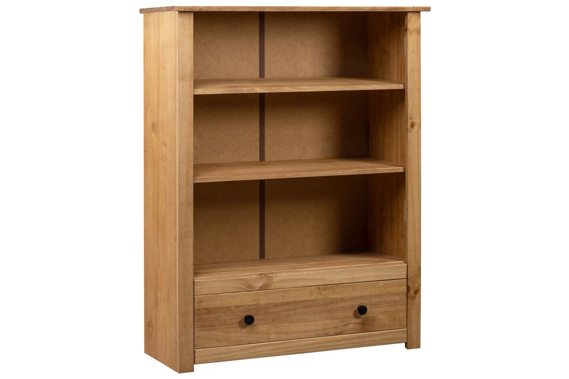 Kirjahylly 80x35x110 cm täysi mänty Panama-sarja - Ruskea - Säilytys - Hylly - Kirjahylly