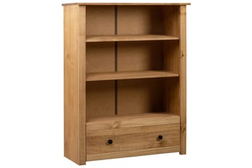 Kirjahylly 80x35x110 cm täysi mänty Panama-sarja - Ruskea - Säilytys - Hylly - Kirjahylly