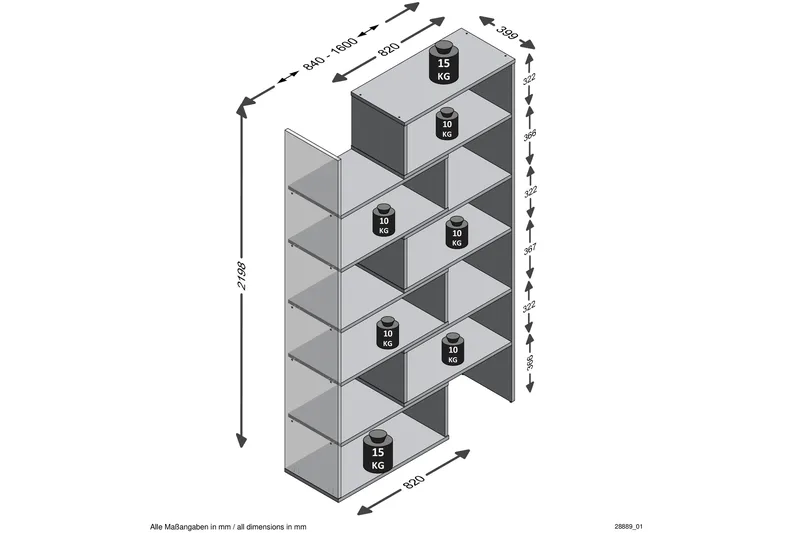 Kirjahylly Adelina 84 cm - Valkoinen - Säilytys - Hylly - Kirjahylly