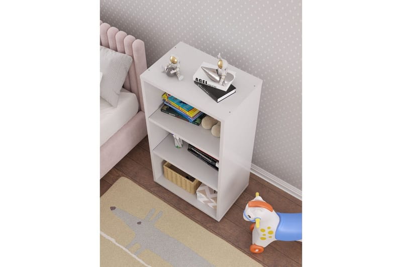 Kirjahylly Akderein Valkoinen - Valkoinen - Säilytys - Hylly - Kirjahylly