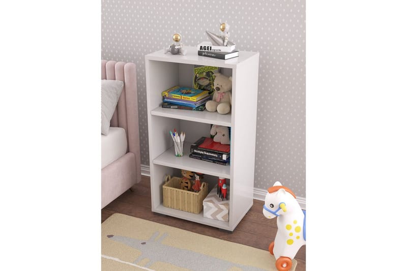 Kirjahylly Akderein Valkoinen - Valkoinen - Säilytys - Hylly - Kirjahylly