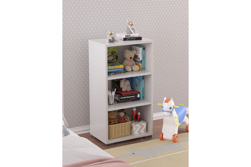 Kirjahylly Akderein Valkoinen - Valkoinen - Säilytys - Hylly - Kirjahylly