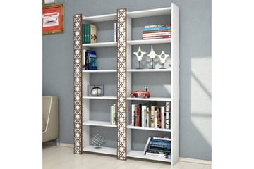 Kirjahylly Amtorp 124 cm - Valkoinen - Säilytys - Hylly - Kirjahylly