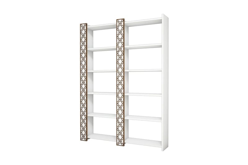 Kirjahylly Amtorp 124 cm - Valkoinen - Säilytys - Hylly - Kirjahylly