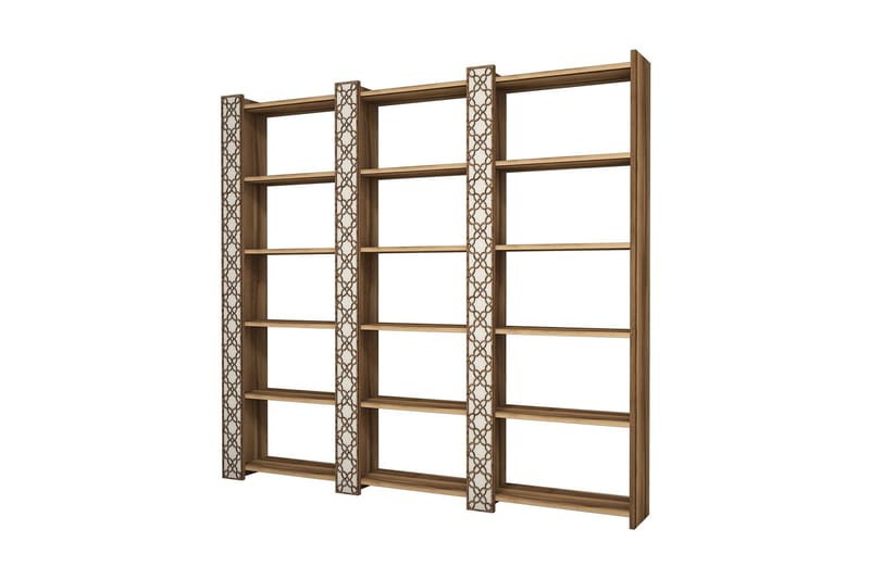 Kirjahylly Amtorp 184 cm - Ruskea/Valkoinen - Säilytys - Hylly - Kirjahylly