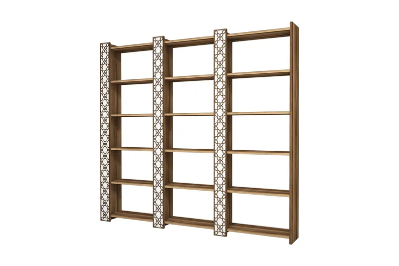 Kirjahylly Amtorp 184 cm - Ruskea/Valkoinen - Säilytys - Hylly - Kirjahylly