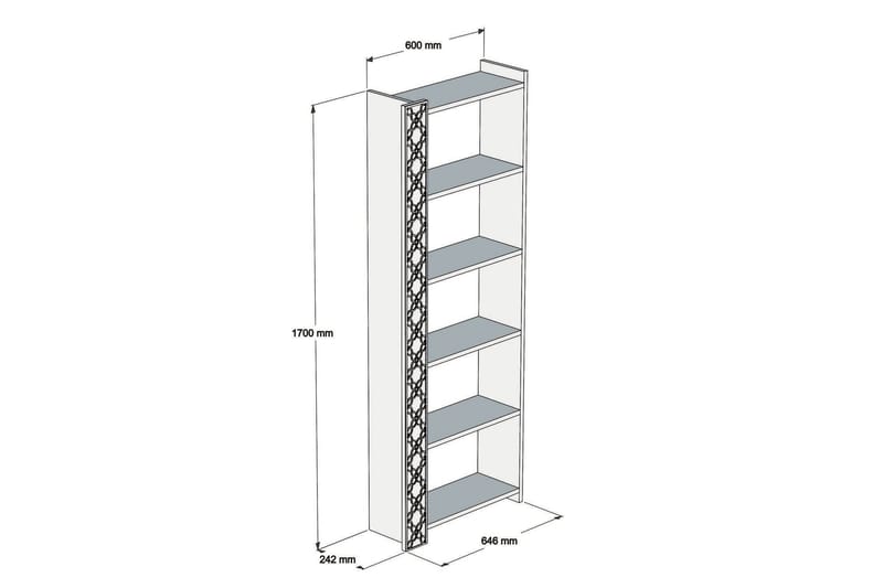 Kirjahylly Amtorp 64 cm - Ruskea - Kirjahylly - Hylly