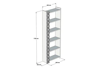 Kirjahylly Amtorp 64 cm - Ruskea/Keltainen - Säilytys - Hylly - Kirjahylly