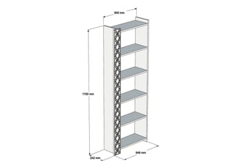 Kirjahylly Amtorp 64 cm - Valkoinen - Säilytys - Hylly - Kirjahylly