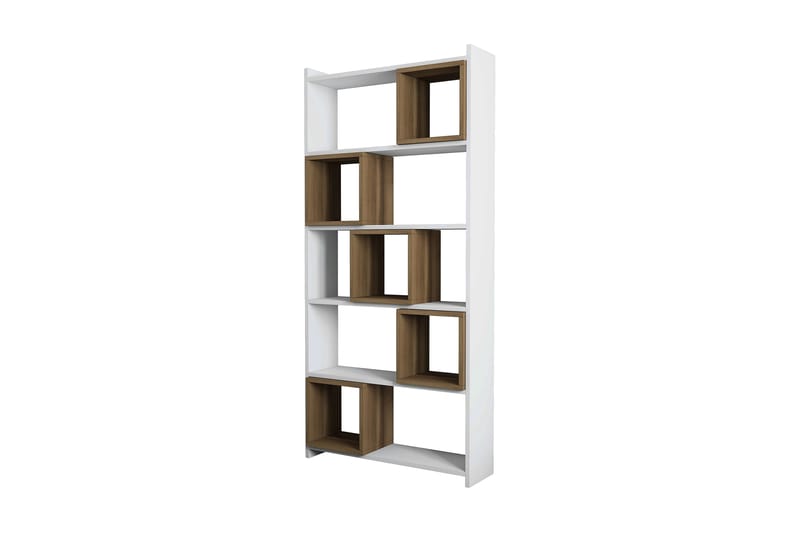 Kirjahylly Amtorp 80 cm - Valkoinen/Ruskea - Säilytys - Hylly - Kirjahylly
