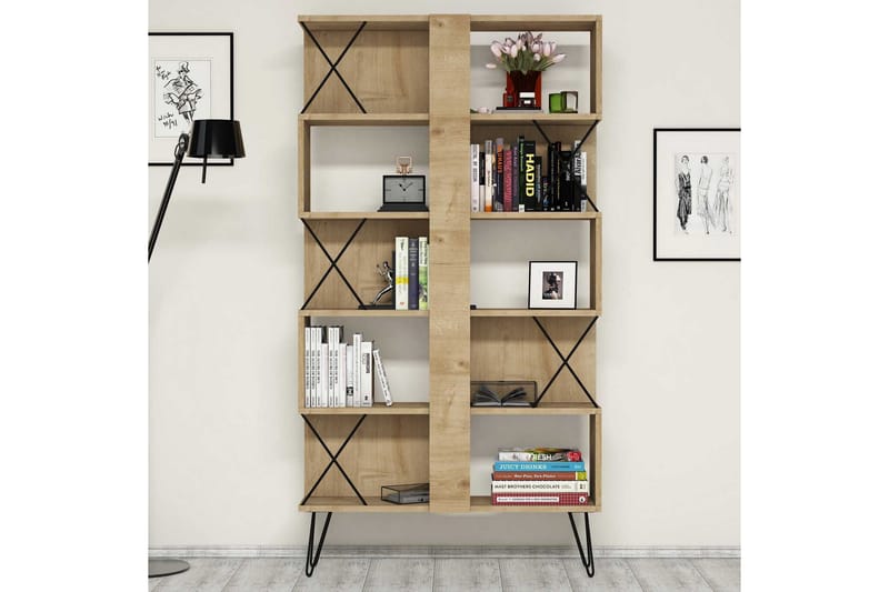 Kirjahylly Amtorp 90 cm - Ruskea - Säilytys - Hylly - Kirjahylly