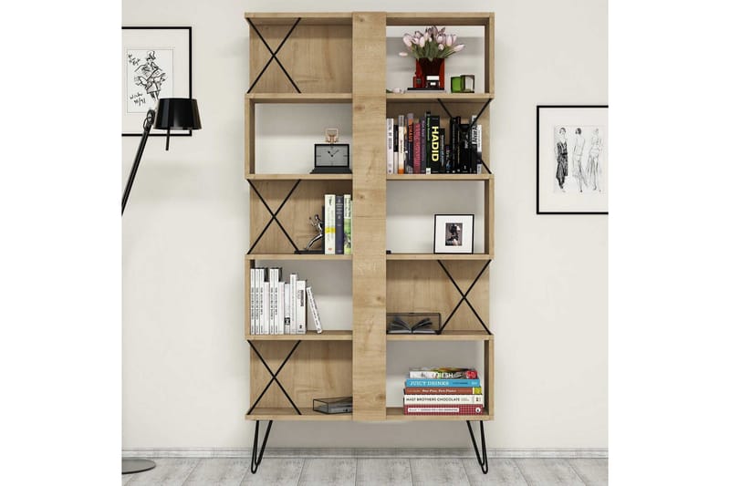 Kirjahylly Amtorp 90 cm - Ruskea - Säilytys - Hylly - Kirjahylly