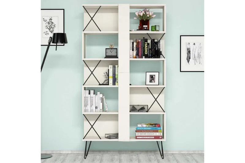 Kirjahylly Amtorp 90 cm - Ruskea - Säilytys - Hylly - Kirjahylly