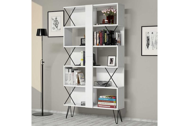 Kirjahylly Amtorp 90 cm - Valkoinen - Säilytys - Hylly - Kirjahylly