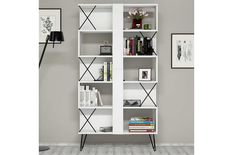 Kirjahylly Amtorp 90 cm, Valkoinen