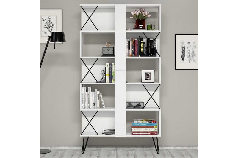 Kirjahylly Amtorp 90 cm - Valkoinen - Säilytys - Hylly - Kirjahylly