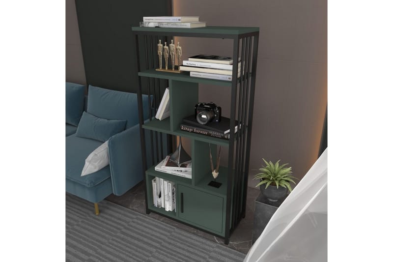 Kirjahylly Arven Musta / Vihreä - Musta / Vihreä - Säilytys - Hylly - Kirjahylly