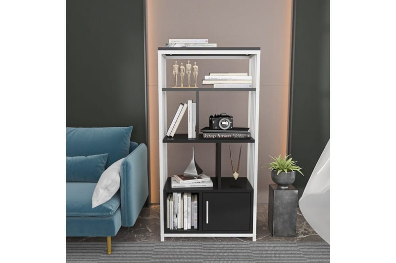 Kirjahylly Arven Valkoinen / Antrasiitti - Valkoinen / Antrasiitti - Säilytys - Hylly - Kirjahylly