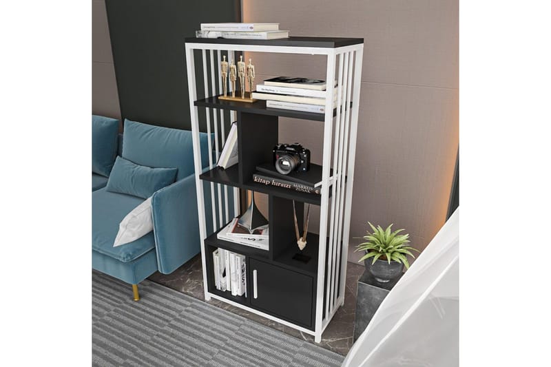 Kirjahylly Arven Valkoinen / Antrasiitti - Valkoinen / Antrasiitti - Säilytys - Hylly - Kirjahylly