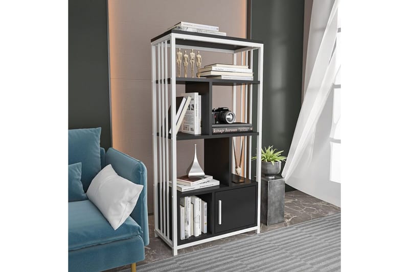 Kirjahylly Arven Valkoinen / Antrasiitti - Valkoinen / Antrasiitti - Säilytys - Hylly - Kirjahylly