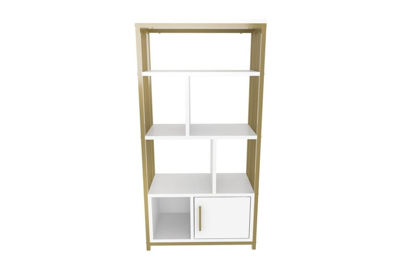 Kirjahylly Arven Valkoinen / Kulta - Valkoinen / Kulta - Säilytys - Hylly - Kirjahylly