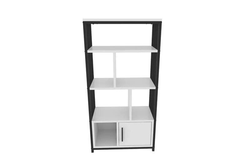 Kirjahylly Arven Valkoinen / Musta - Valkoinen / Musta - Säilytys - Hylly - Kirjahylly