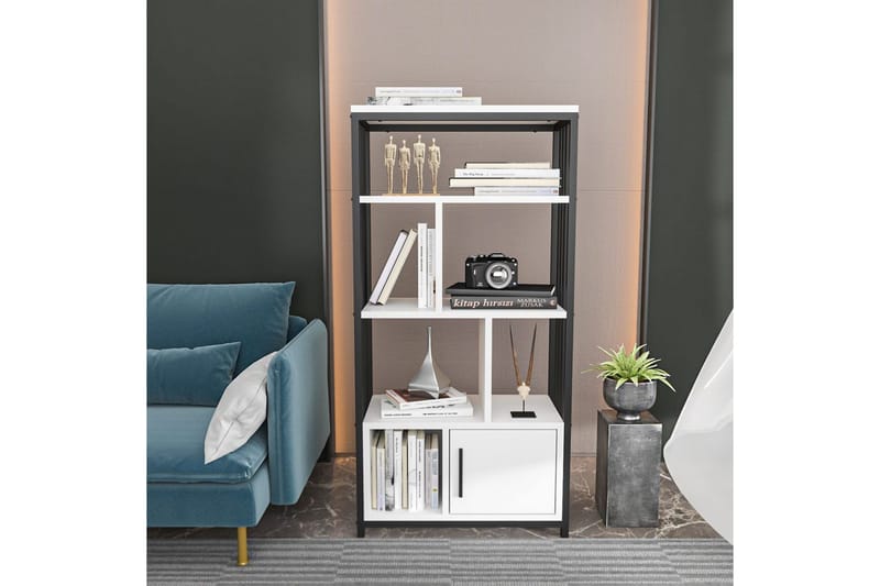 Kirjahylly Arven Valkoinen / Musta - Valkoinen / Musta - Säilytys - Hylly - Kirjahylly