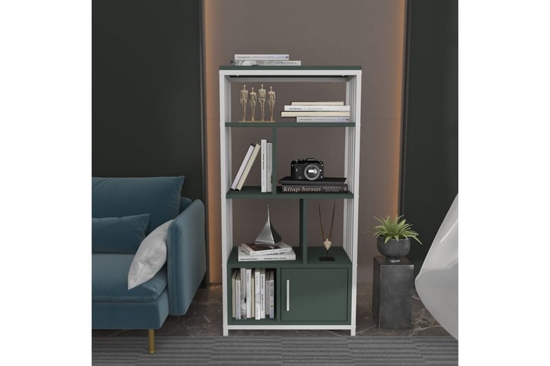 Kirjahylly Arven Vihreä / Valkoinen - Vihreä / Valkoinen - Säilytys - Hylly - Kirjahylly