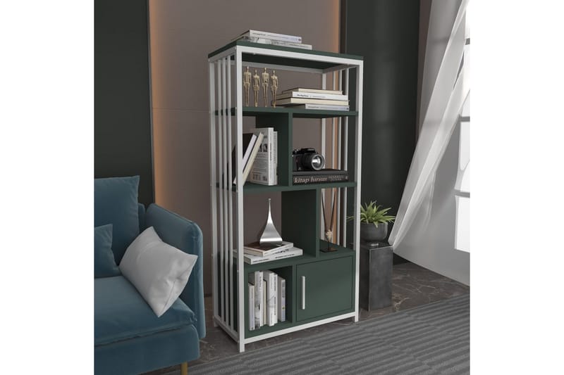 Kirjahylly Arven Vihreä / Valkoinen - Vihreä / Valkoinen - Säilytys - Hylly - Kirjahylly