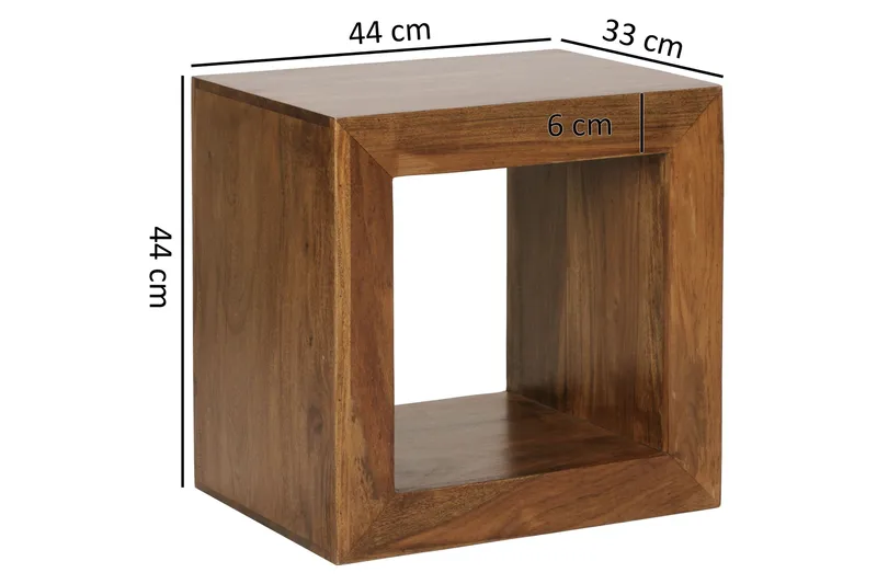 Kirjahylly Basdeo - Puu/Luonnonväri - Säilytys - Hylly - Kirjahylly