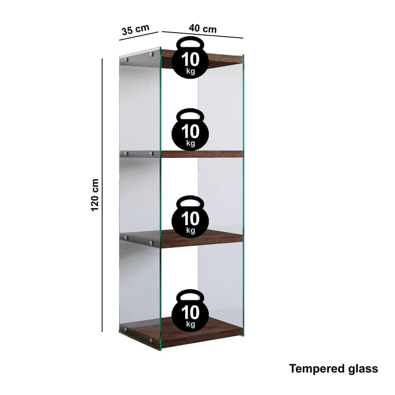 Kirjahylly Bergstorp - Ruskea - Säilytys - Hylly - Kirjahylly