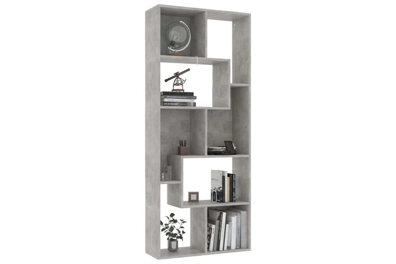 Kirjahylly betoninharmaa 67x24x161 cm lastulevy - Säilytys - Hylly - Kirjahylly