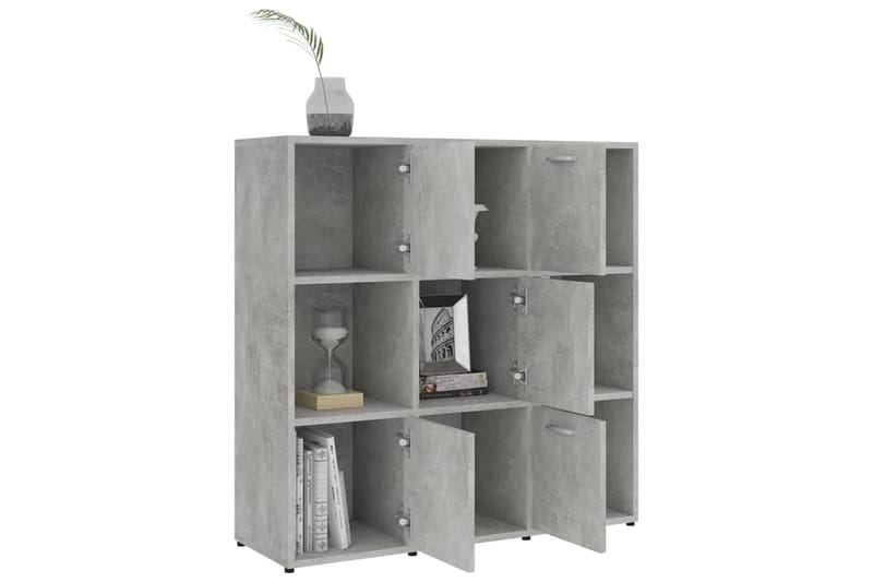 Kirjahylly betoninharmaa 90x30x90 cm lastulevy - Harmaa - Säilytys - Hylly - Kirjahylly