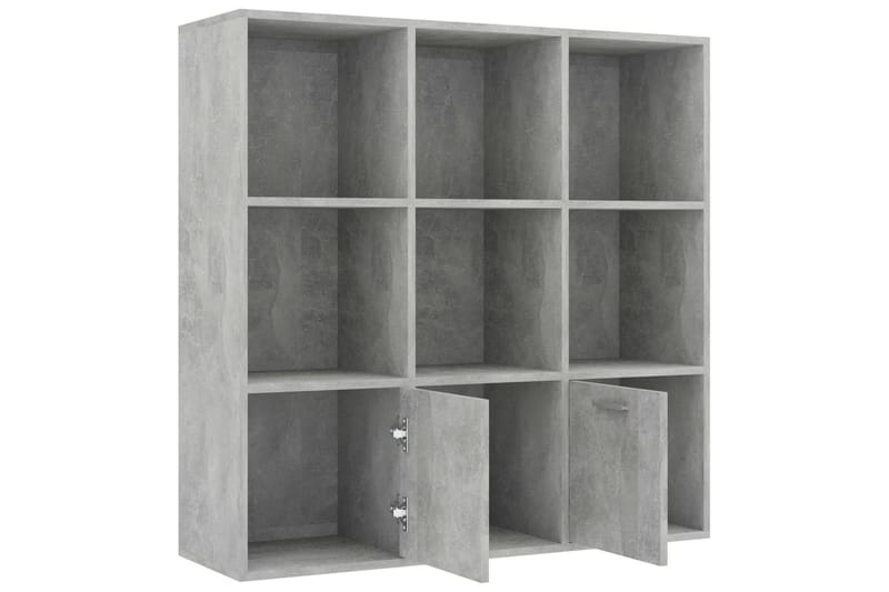 Kirjahylly betoninharmaa 98x30x98 cm lastulevy - Harmaa - Säilytys - Hylly - Kirjahylly