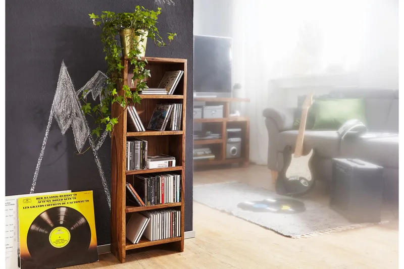 Kirjahylly Bonsignore - Puu/Luonnonväri - Säilytys - Hylly - Kirjahylly