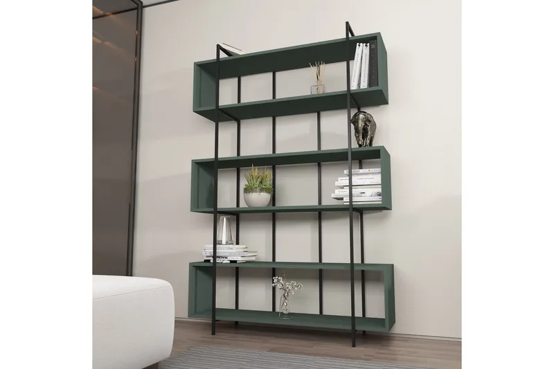 Kirjahylly Bruti 120 cm - Musta - Säilytys - Hylly - Kirjahylly