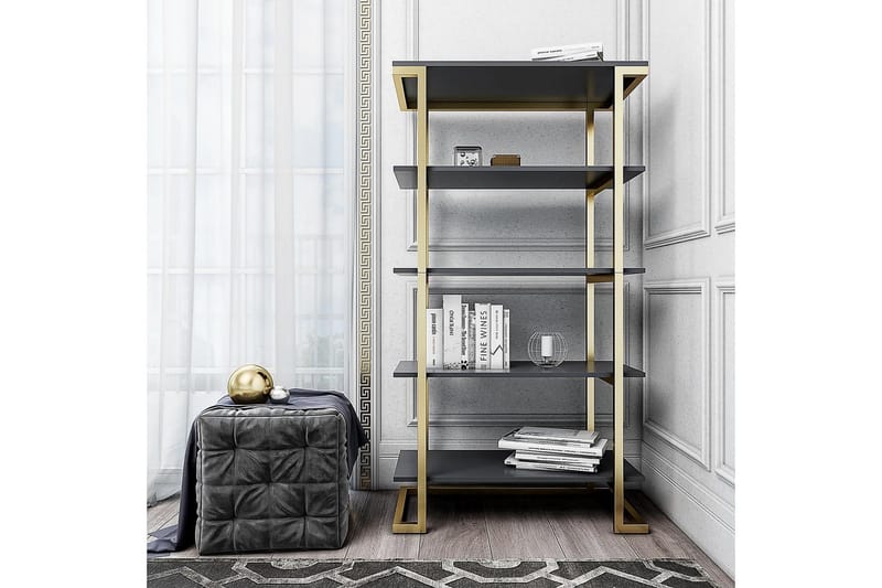 Kirjahylly Camila 76x40 cm Grafiitinharmaa - CosmoLiving - Säilytys - Hylly - Kirjahylly