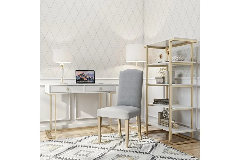 Kirjahylly Camila 76x40 cm Valkoinen - CosmoLiving - Säilytys - Hylly - Kirjahylly