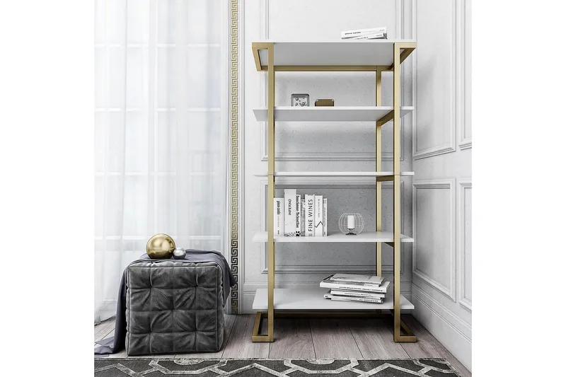 Kirjahylly Camila 76x40 cm Valkoinen - CosmoLiving - Säilytys - Hylly - Kirjahylly