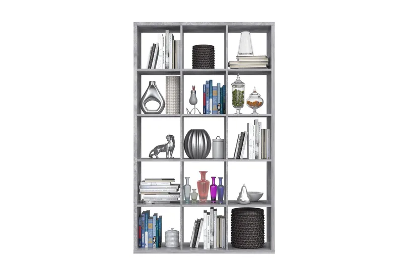 Kirjahylly Caolas 107 cm - Harmaa - Säilytys - Hylly - Kirjahylly