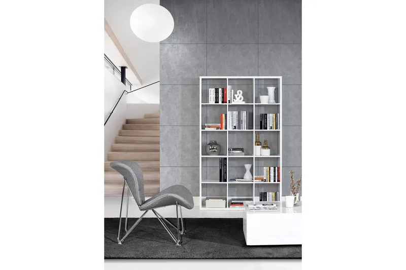 Kirjahylly Caolas 107 cm - Valkoinen - Säilytys - Hylly - Kirjahylly