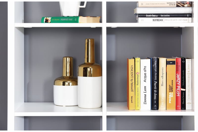 Kirjahylly Caolas 107 cm - Valkoinen - Säilytys - Hylly - Kirjahylly