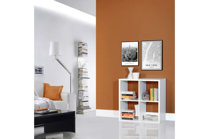 Kirjahylly Caolas 73 cm - Valkoinen - Säilytys - Hylly - Kirjahylly