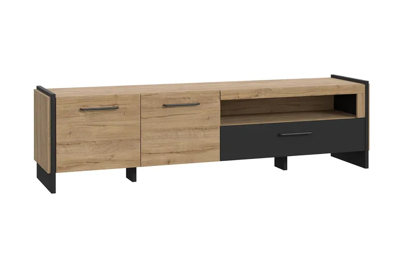 Kirjahylly Chepelare 41x187 cm, Ruskea/Musta